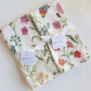 Pottery Barn Spring Garden 100% Cotton 20” sq Napkins, Set of 8, NWT, Retail $96
